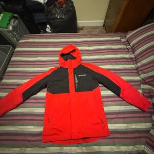 Columbia Men's Vibrant Red and Black Ski Jacket